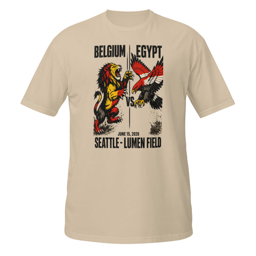 Belgium vs Egypt Seattle 2026 World Cup T-Shirt — Sand