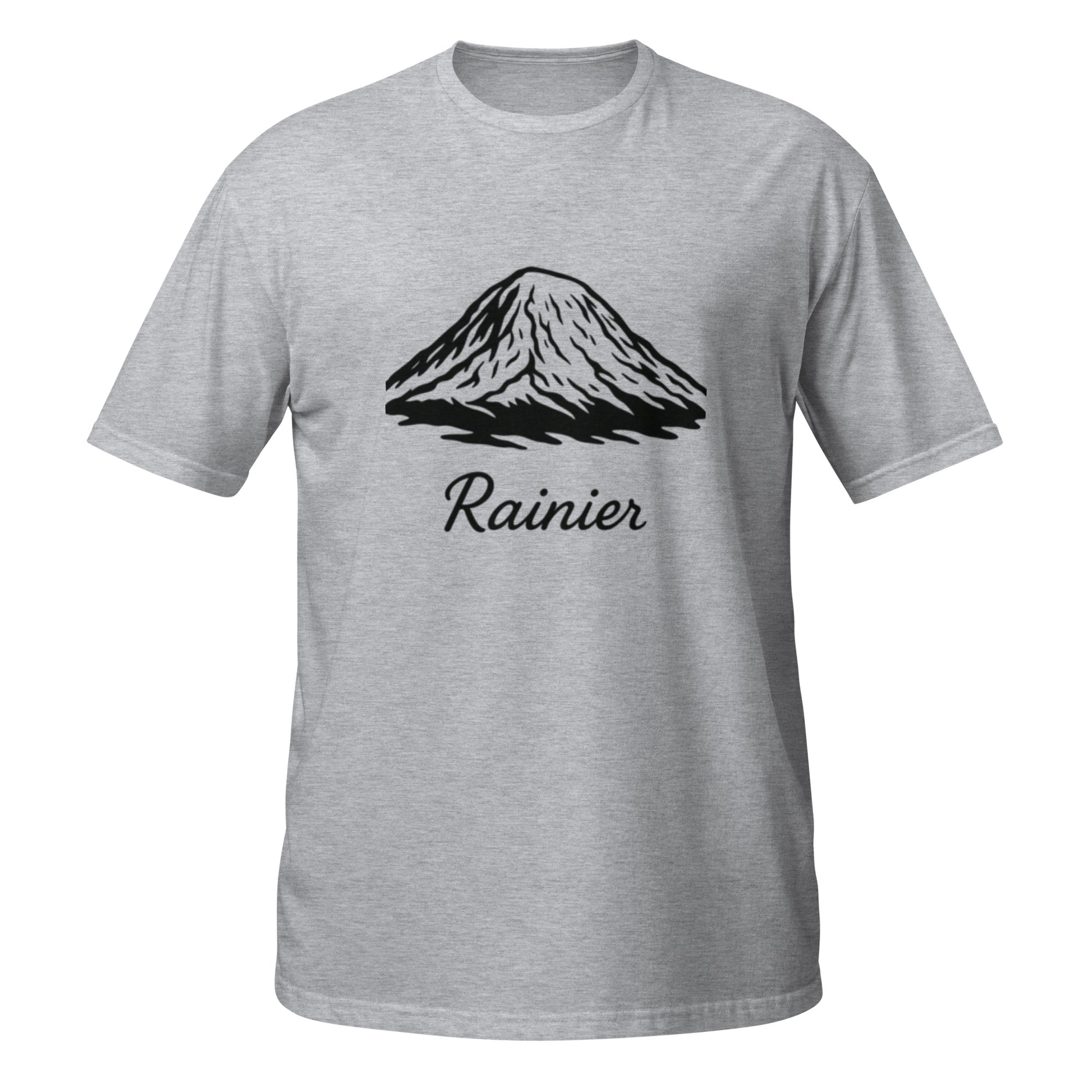 Seattle Rainier Outline™ mountain design on Sport Grey unisex tee