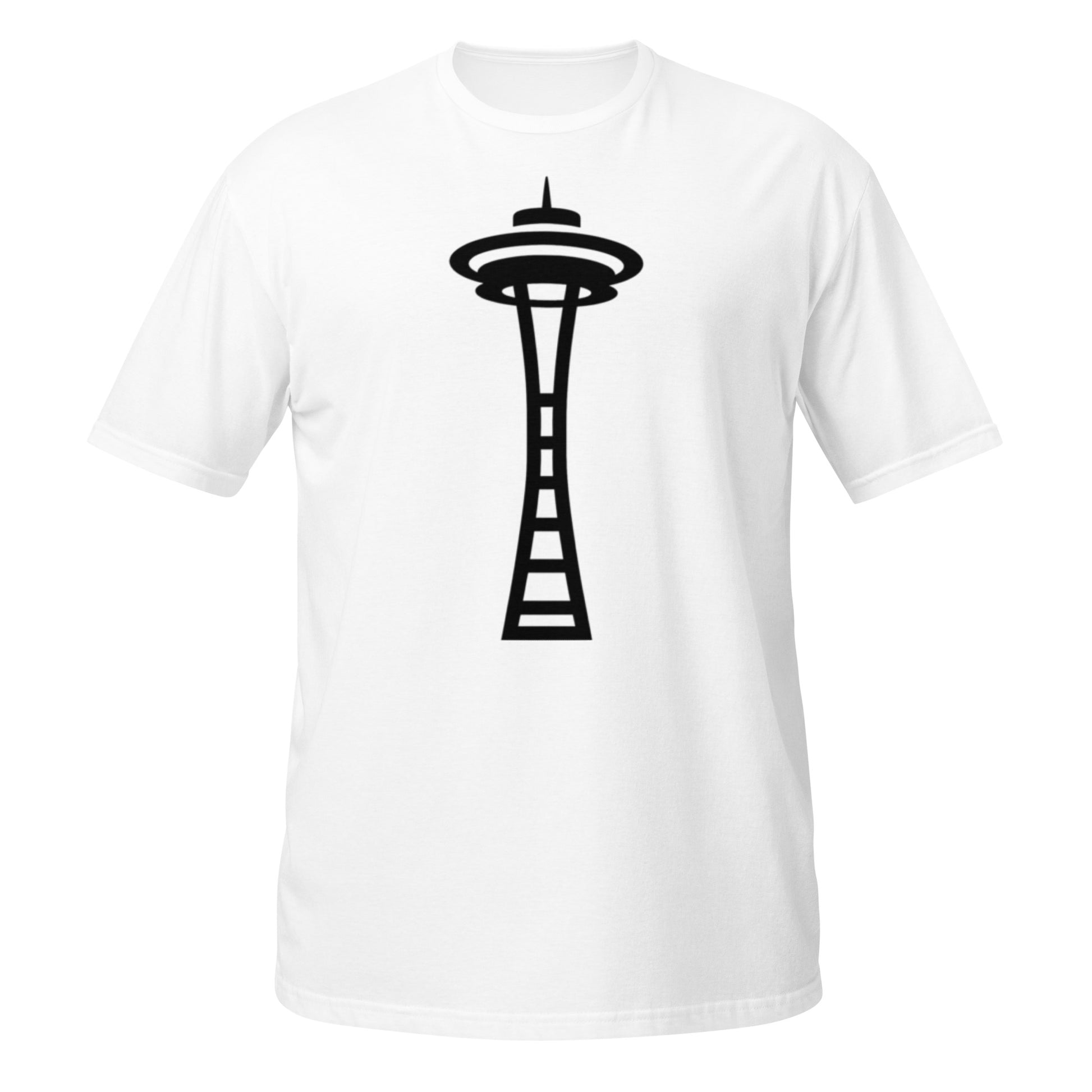 Seattle Space Needle silhouette design on White shirt